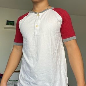 American Eagle Half Button Up Shirt